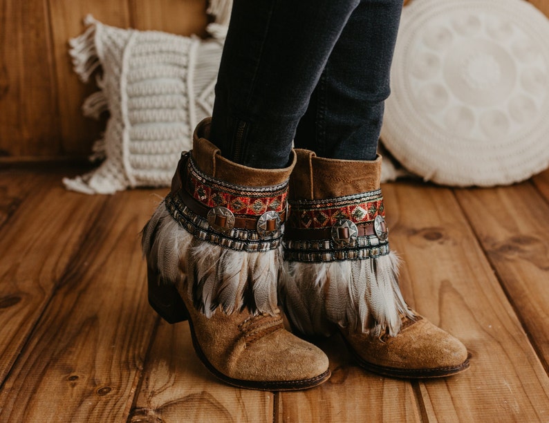 Western Leather Charm Boot Covers