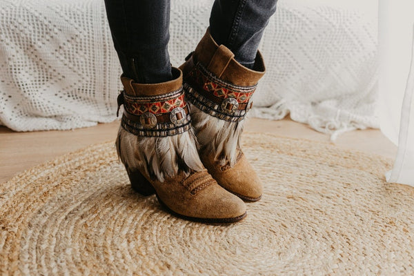 Western Leather Charm Boot Covers