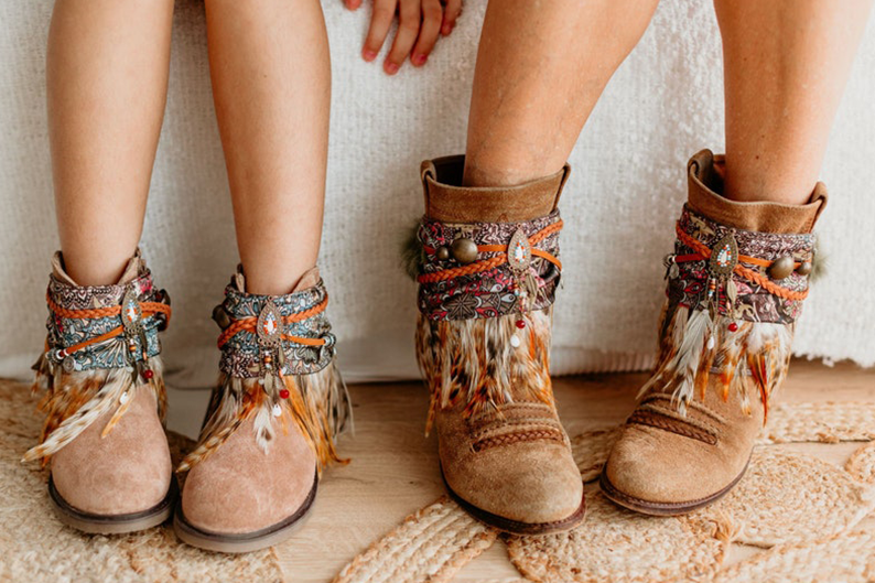 Conjunto de Cubre Botas Boho Feathers Mommy & Me