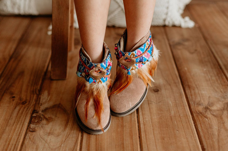 Decora botas Boho Rainbow