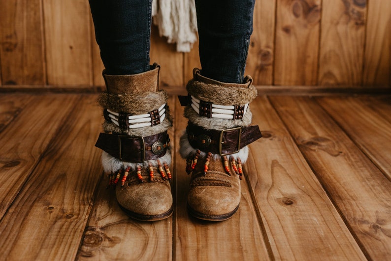 Fundas de cuero para puños de botas hechas a mano 