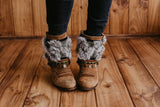 Hippie Leather Embroidered Boot Cuff Covers