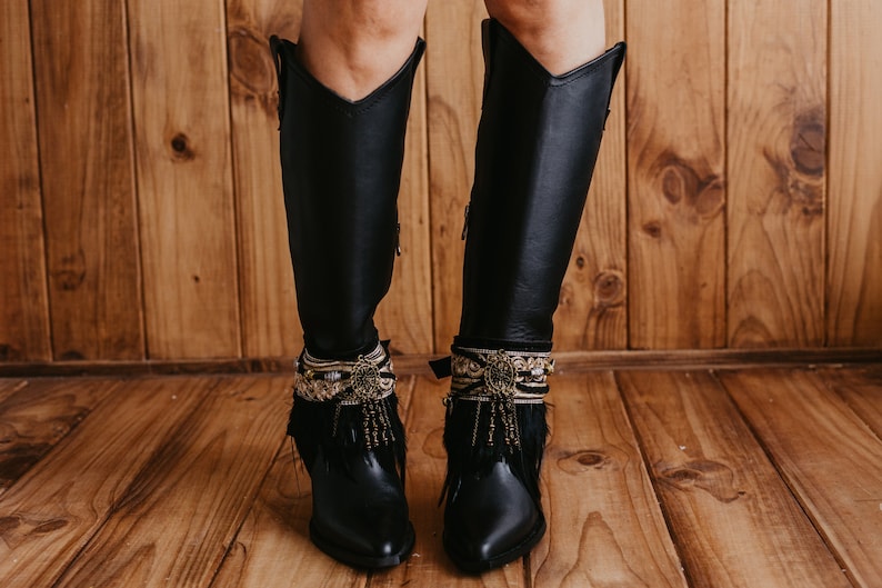 Bohemian Indigenous Ankle Boot Wraps Covers