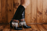 Fundas para botas con dijes de cuero estilo western 