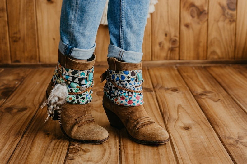 Boho Feather Boot Bracelet Cuffs for Women