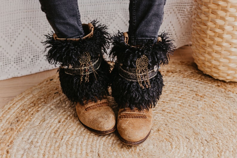 Native boot covers with charms Cuffs