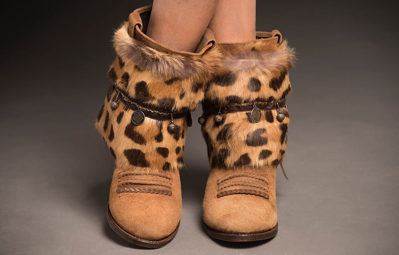 Cubrebotas Boho Leopard