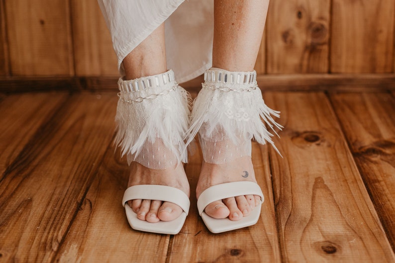 Boho White Sandal Ankle Straps Belts