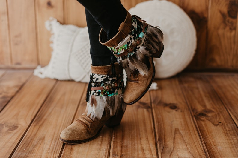 Camouflage Print Folk Boot Covers Cuffs