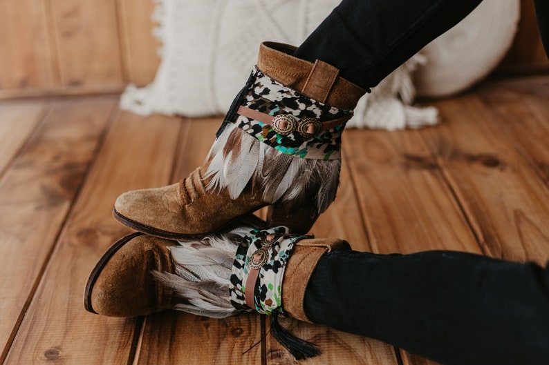 Camouflage Print Folk Boot Covers Cuffs