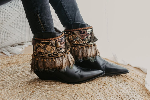 Boho Bling Boot Ankle Wraps Covers