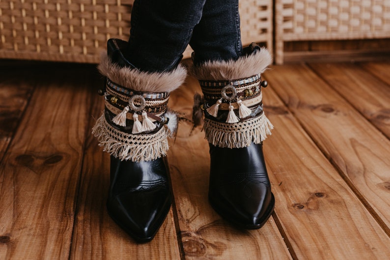 Cubrebotas con estampado tribal de estilo étnico 