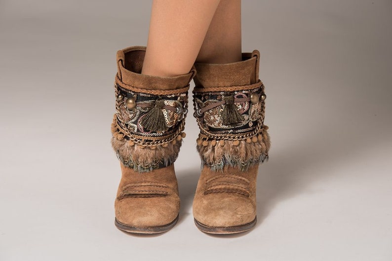 Boho Bling Boot Ankle Wraps Covers