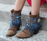 Cultural Inspired Ankle Cuff Boot Covers