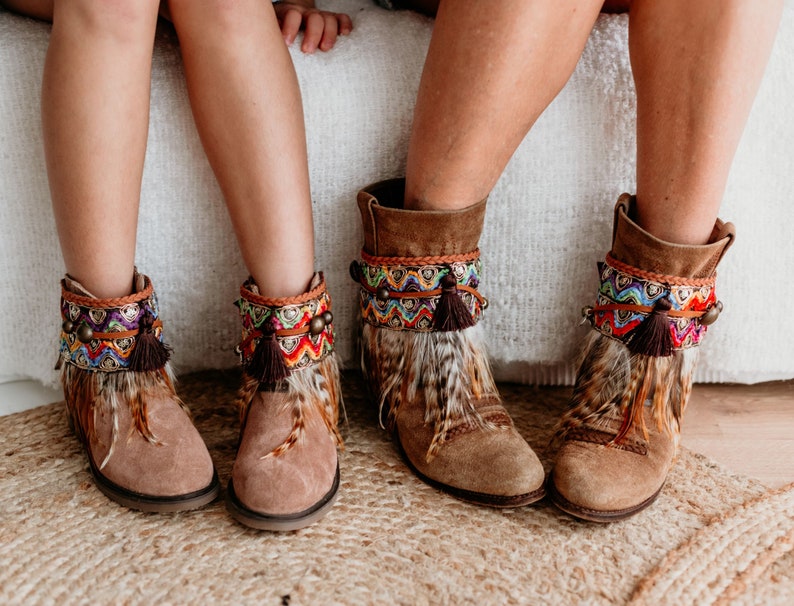 Ethnic Boot Covers Matching Set for Mother & Daughter