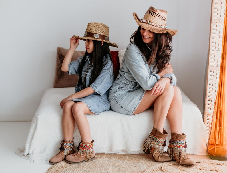 Set de Cubrebotas Étnicos para Madre e Hija