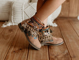 Girls Tribal Boot Cover Ankle Wraps Cuffs