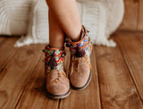 Colorful Little Girl Tribal Boot Cuffs