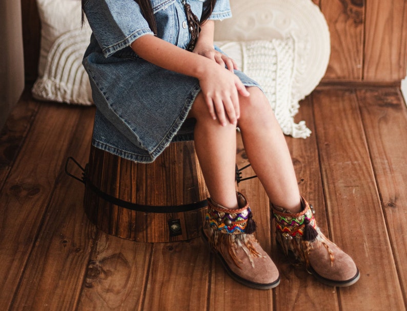 Colorful Little Girl Tribal Boot Cuffs