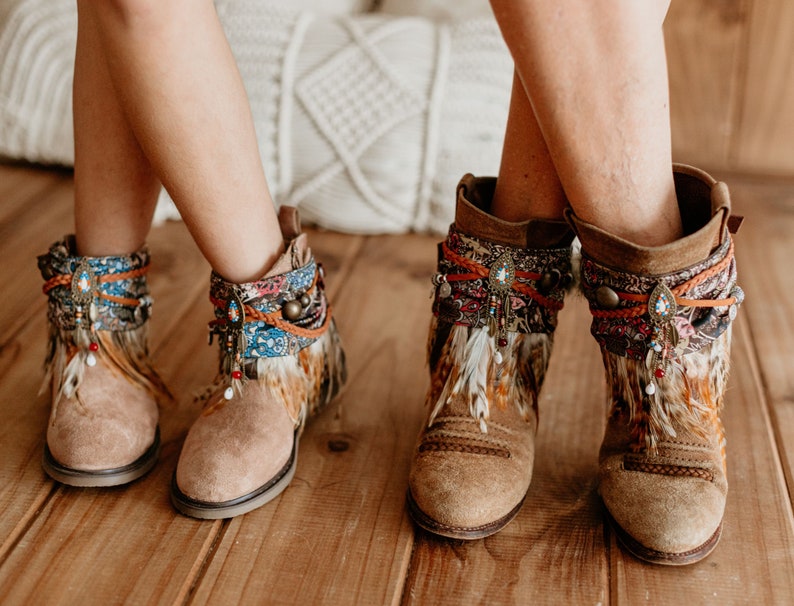 Conjunto de Cubre Botas Boho Feathers Mommy & Me