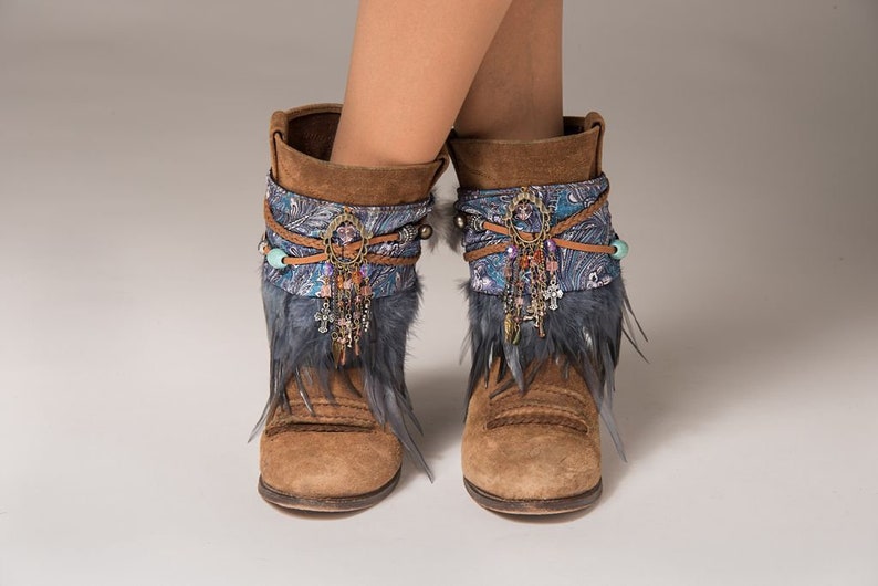 Cultural Inspired Ankle Cuff Boot Covers