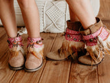 Tribal Boot Covers Matching Set for Mother Daughter