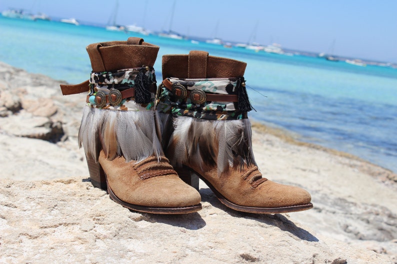 Camouflage Print Folk Boot Covers Cuffs