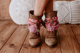 Cubrebotas estilo boho tribal