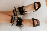 Embellished Ethnic Summer Sandal Covers with Fringe