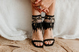 Embellished Ethnic Summer Sandal Covers with Fringe