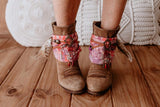 Cubrebotas estilo boho tribal