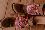 Cubrebotas estilo boho tribal