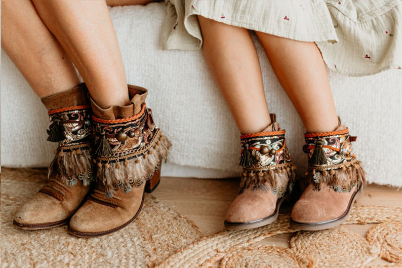 Juego de Cubre botas Boho Folk Mommy & Me