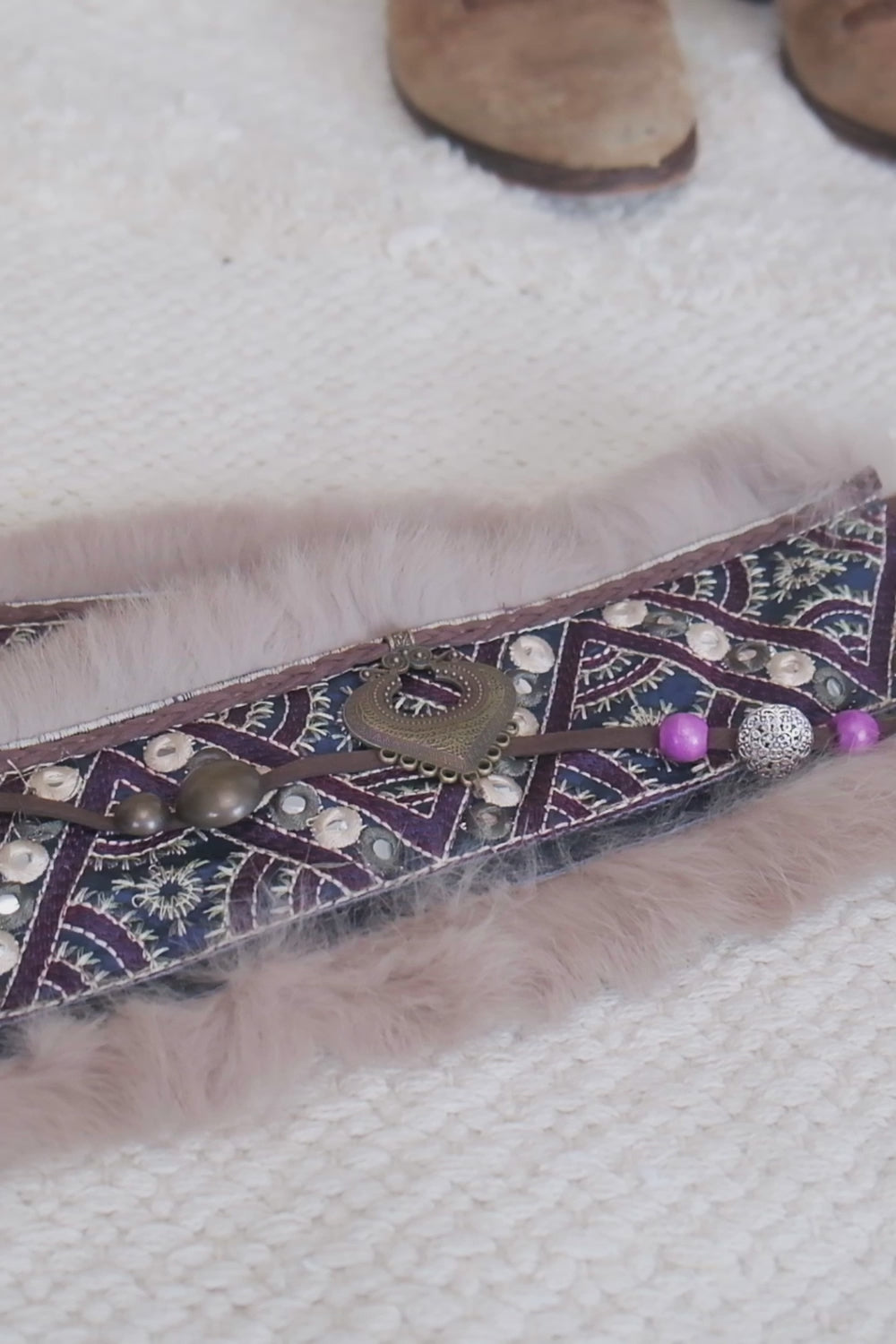 Video Mirror Accent & Fur Trim Western Boot