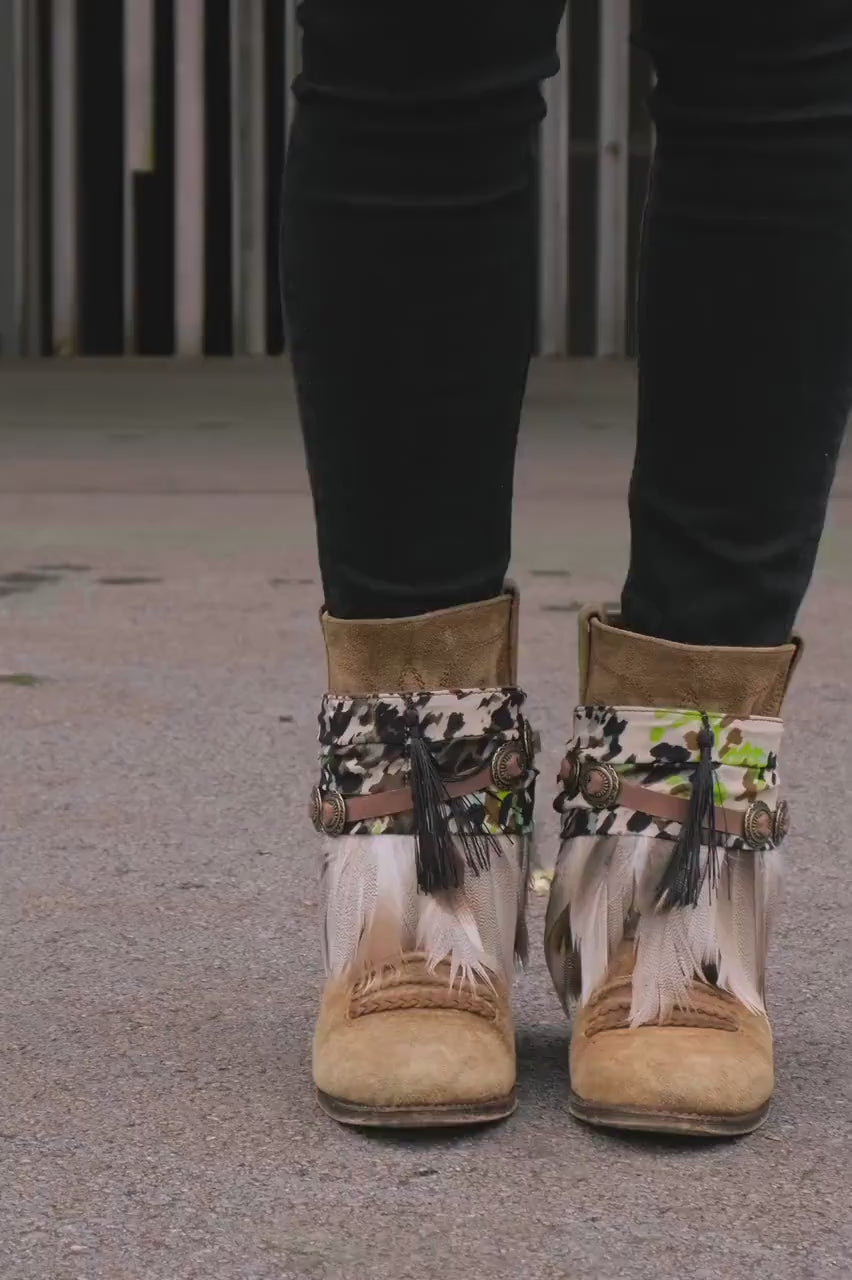 Video Camouflage Print Folk Boot Cuffs