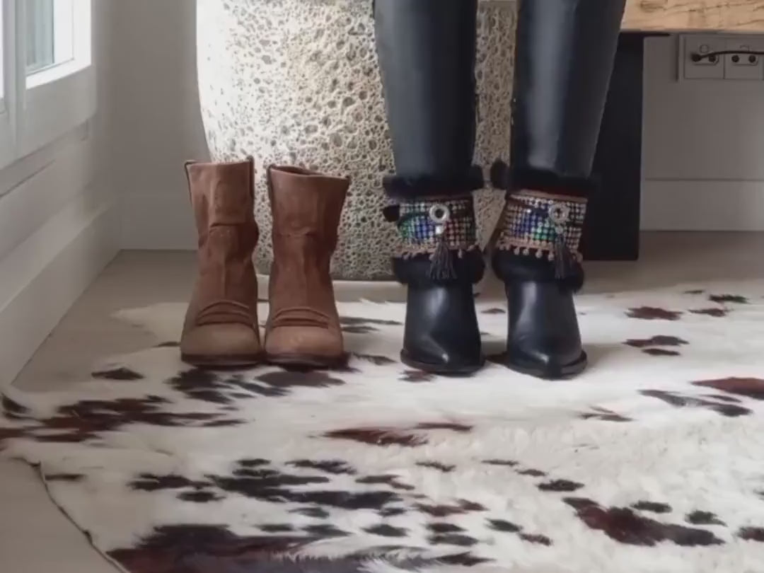 Video Hippie Embroidered Boot Cuffs