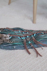 Ethnic Turquoise Fringe Boot