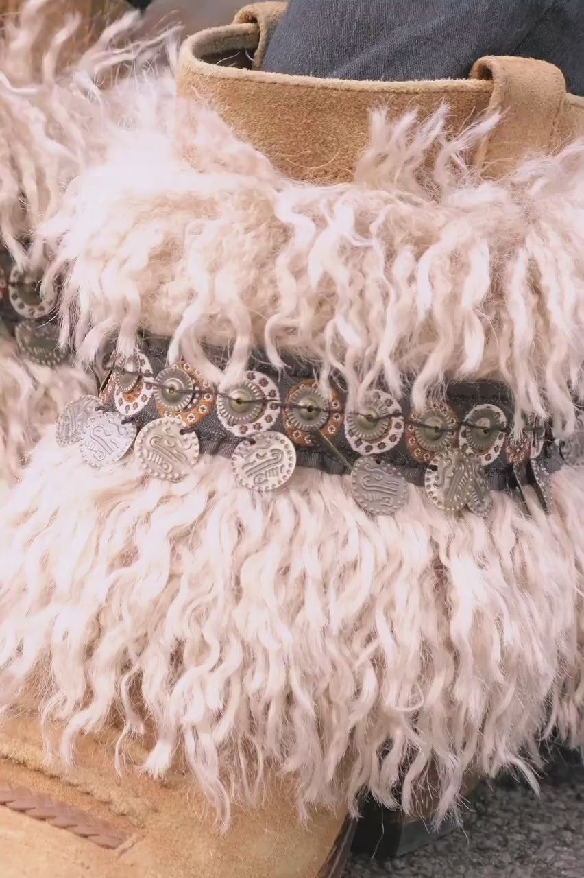 Video Faux Leather Fur Boot Covers