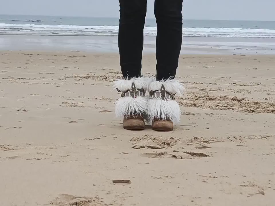 Video Faux Fur Ankle Boot Wrap